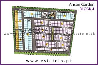 Block 4 of Ahsan Garden and Ahsan Grand City High Resolution Map