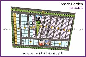 Block 3 of Ahsan Garden and Ahsan Grand City High Resolution Map