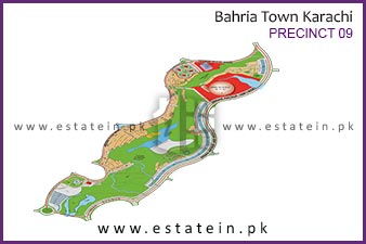 Precinct-9 of Bahria Town Karachi High Resolution Map