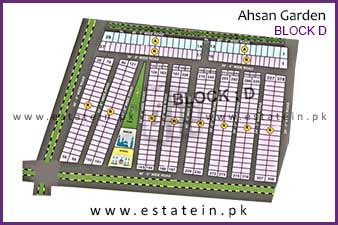 Block D of Ahsan Garden and Ahsan Grand City High Resolution Map