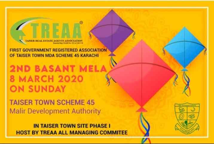2nd Basant Festival on 8 Mar 2020 by TREAA Taiser Town Karachi