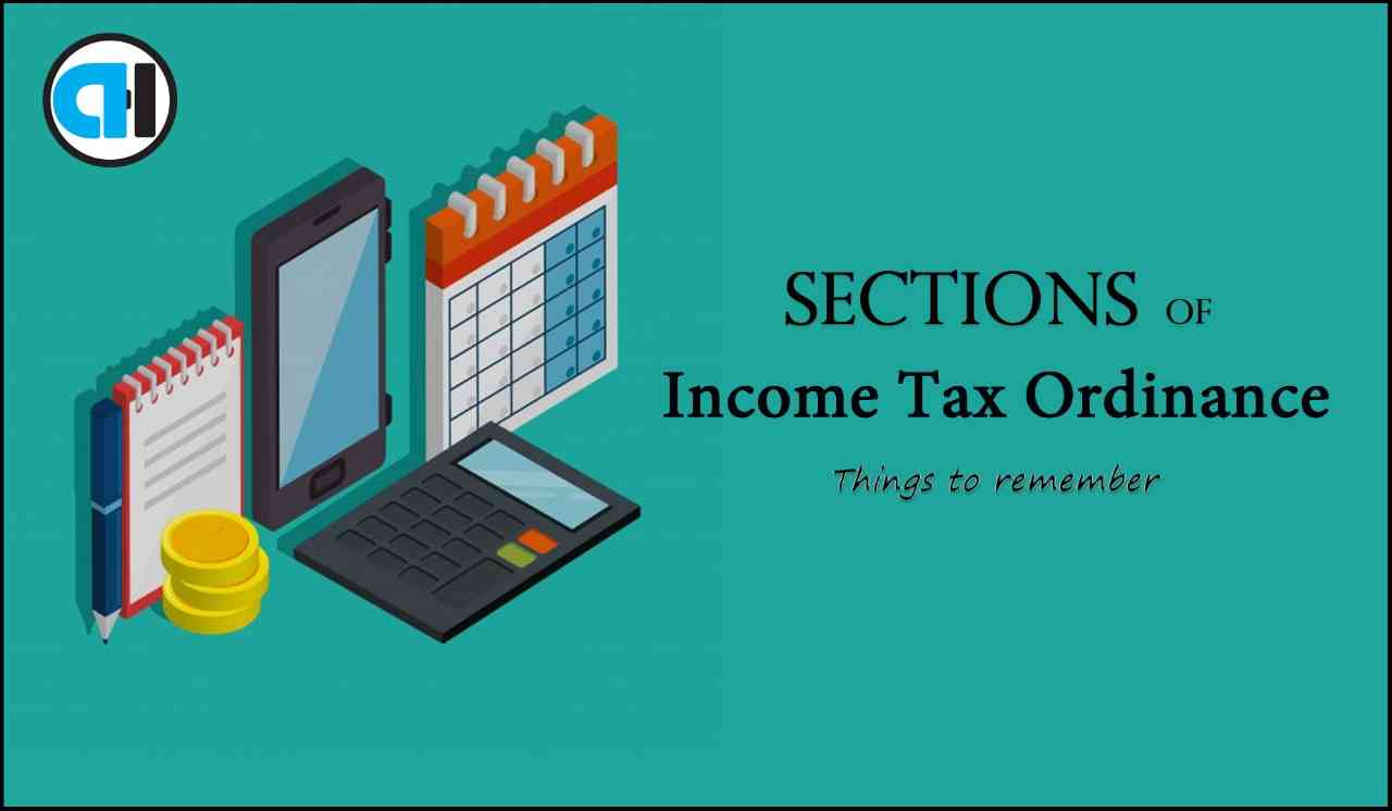 Sections of Income Tax Ordinance in Pakistan