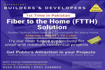 Optical Fiber Connectivity for Real Estate Projects in Karachi (FTTH)