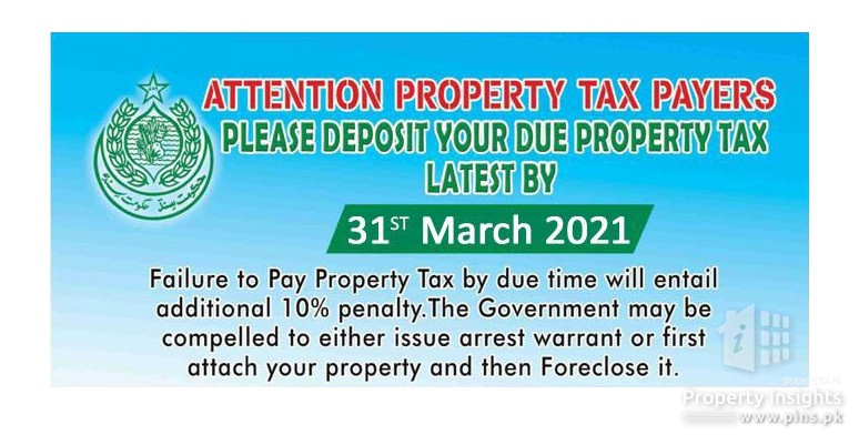 Pay your due Property Taxes before 31st March 2021 to avoid penalties