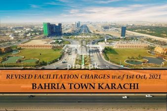Revised new facilitation Charges of Bahria Town Karachi wef 1st October 2021