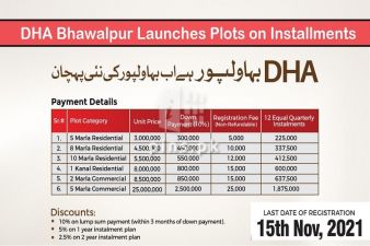 DHA Bhawalpur launched new plots on easy installment plan