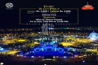 Bahria Town Karachi - Adventure Land Operational Timings & Entry Ticket Details