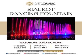 Citi Housing Sialkot Dancing Fountain Show Timings