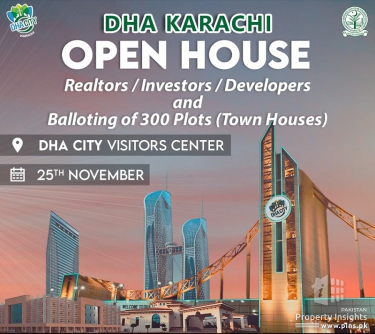 DHA Karachi is organizing balloting of 300 plots (Town House) on November 25, 2021
