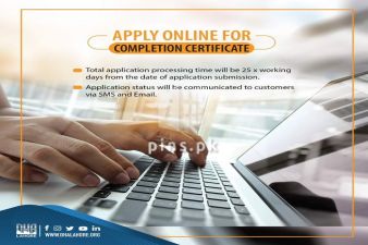 DHA Lahore - Apply online for completion certificate