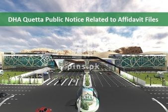 DHA Quetta Public Notice related to Affidavit Files
