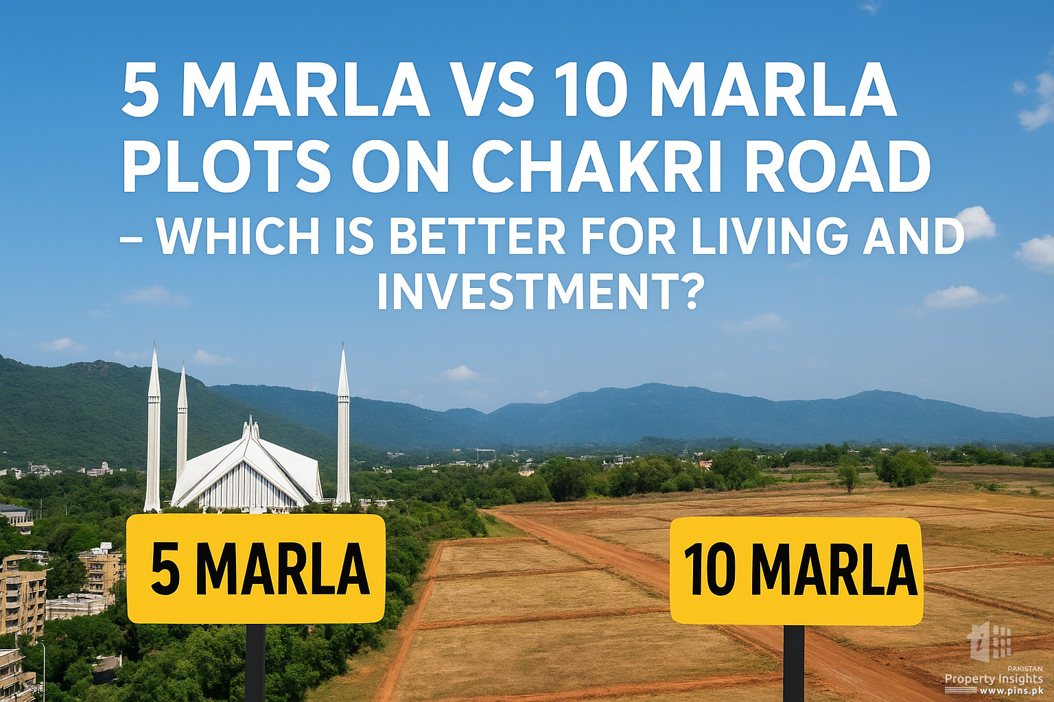 5 Marla vs 10 Marla Plots on Chakri Road – Which Is Better for Living and Investment?