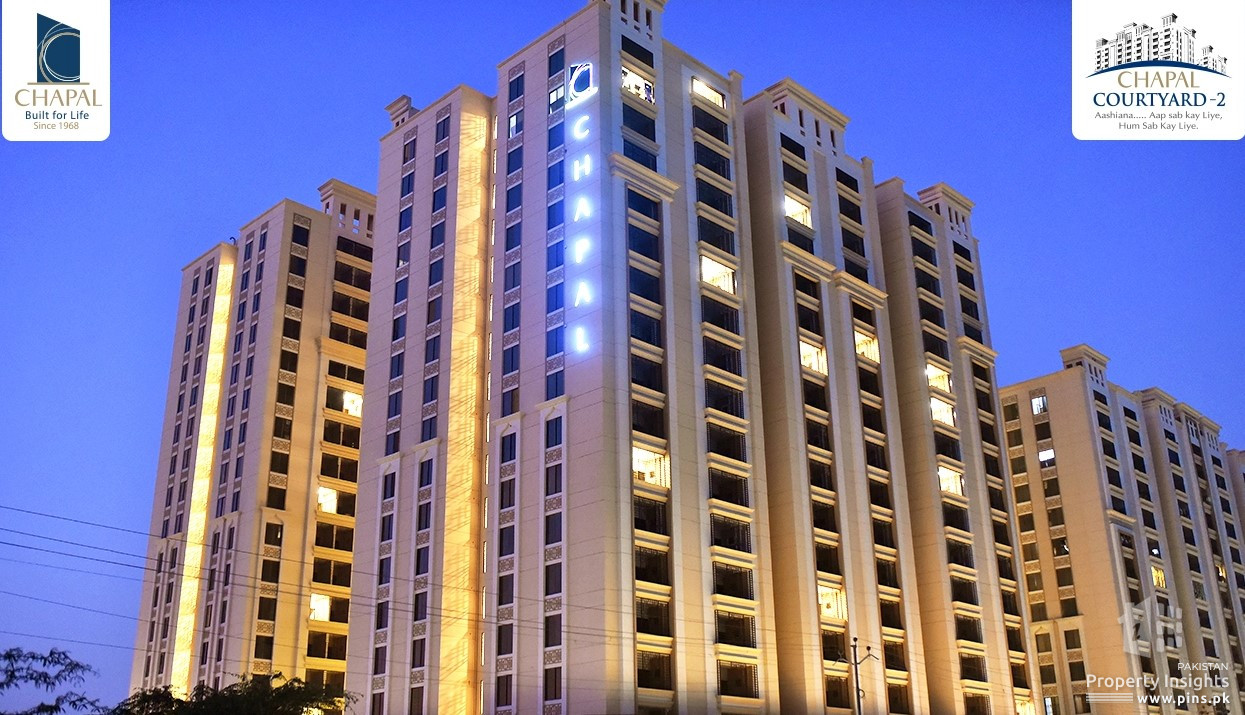 Sell prices and rental value of apartments in Chapal Courtyard Scheme 33 Karachi