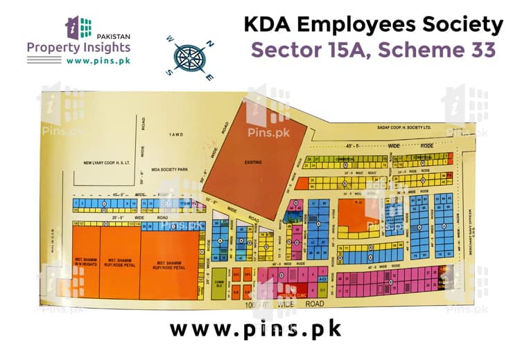 Kda Officers Society Karachi Map About Kda Employees Cooperative Housing Society, Property For Sale, Price,  Maps & News