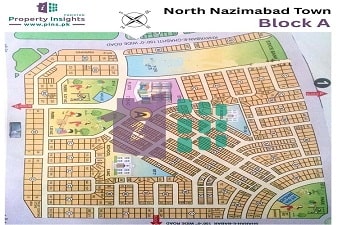 North Nazimabad Block-A High Resolution Map