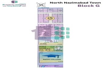 North Nazimabad Block-G High Resolution Map