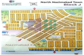 North Nazimabad Block-J High Resolution Map