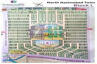 North Nazimabad Block-L High Resolution Map