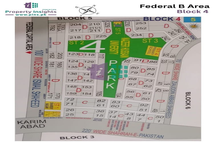 Site Plan of FB Area Block-4