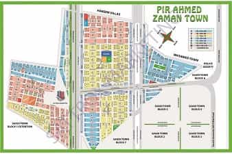 Zaman Town Karachi Map High Resolution Society Maps / Siteplan Of Pir Ahmed Zaman Town Scheme 33  Karachi.
