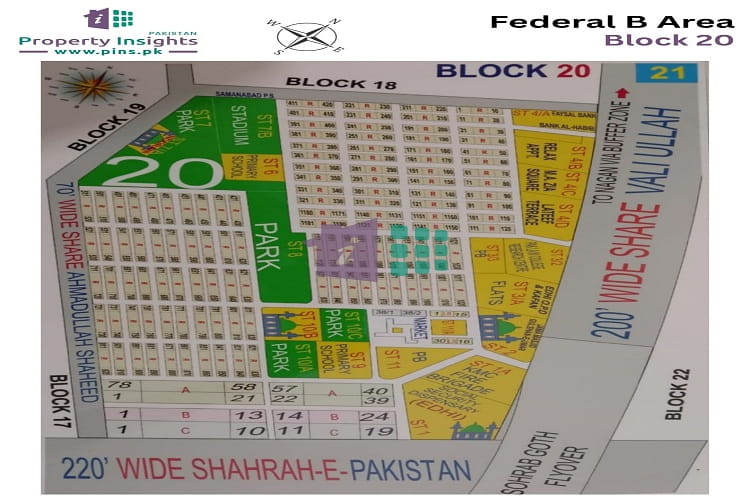 Site Plan of FB Area Block-20