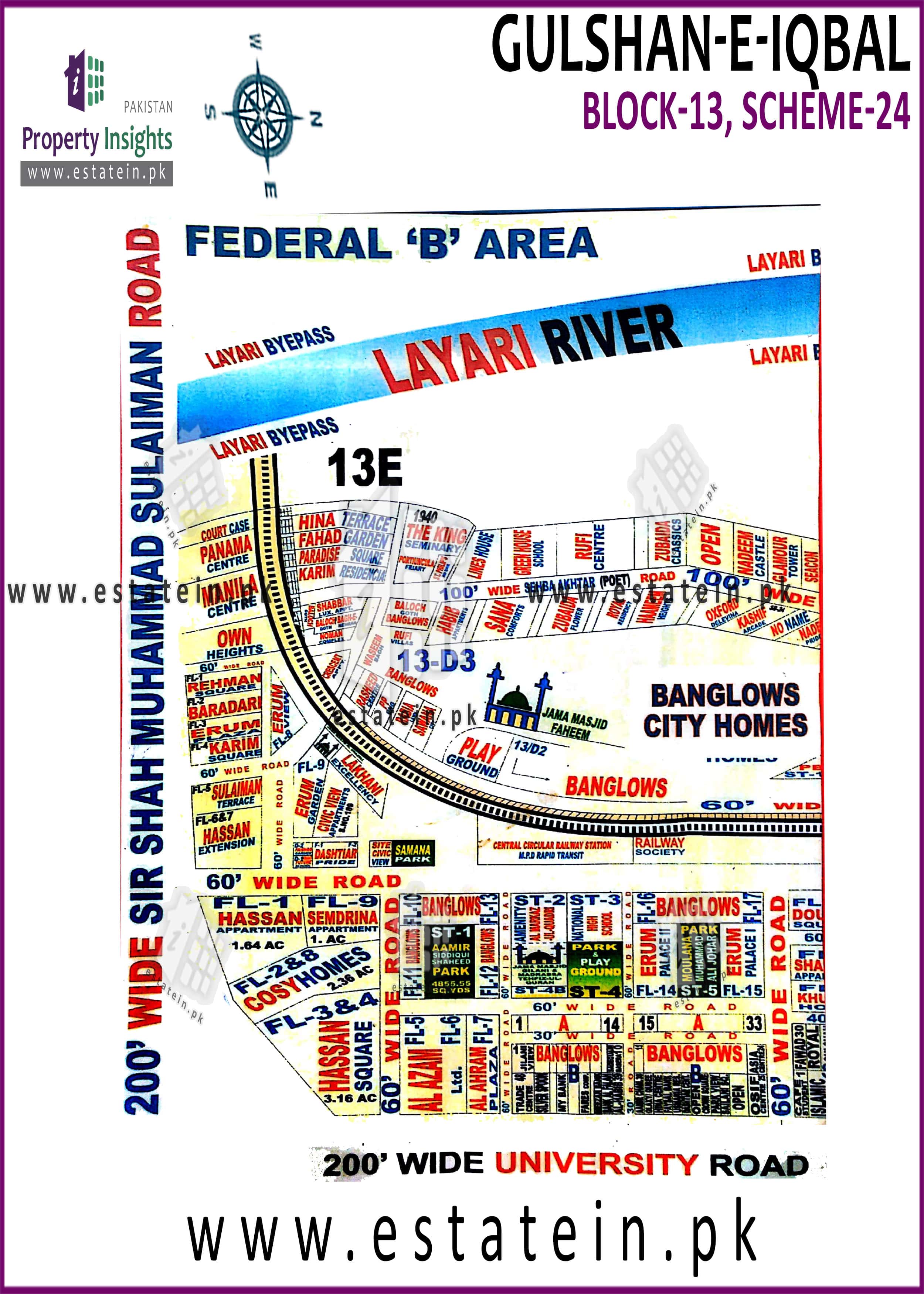 View High Resolution Project / Society Maps / Siteplan of Gulshane