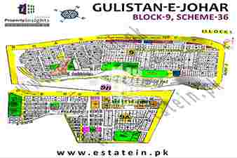 Gulistan-e-Johar Block-9 High Resolution Map
