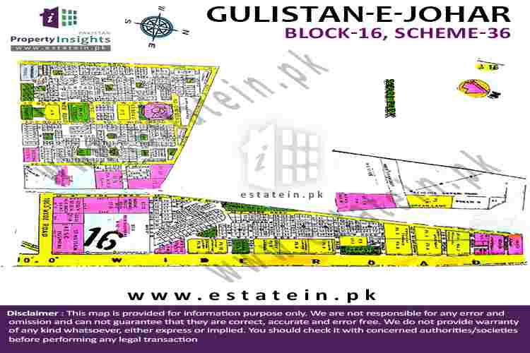 Site Plan of Gulistan-e-Johar Block-16