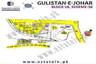 Gulistan-e-Johar Block-18 High Resolution Map
