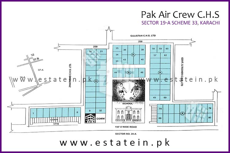 Site Plan of Pakistan Air Crew CHS