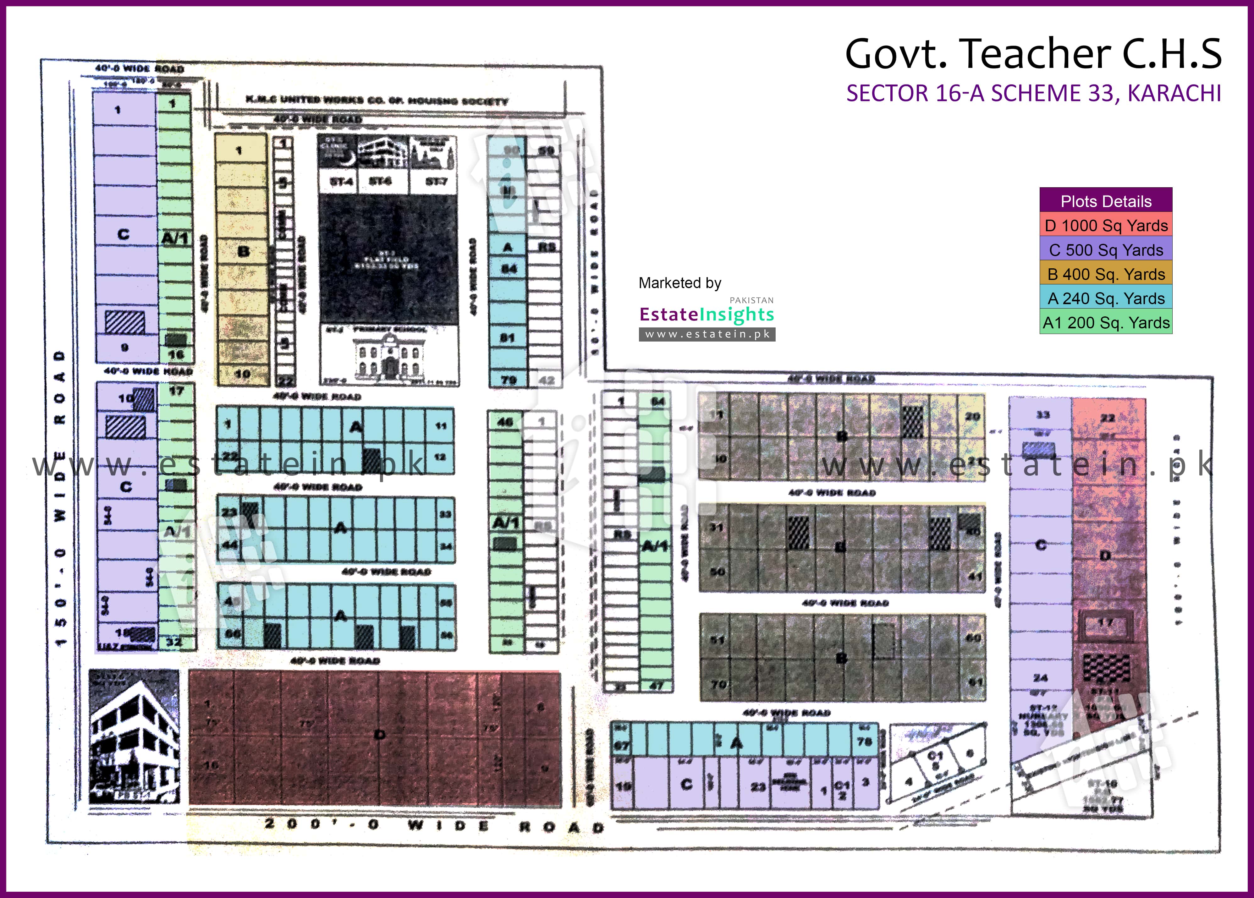 View High Resolution Project / Society Maps / Siteplan of Govt Teacher