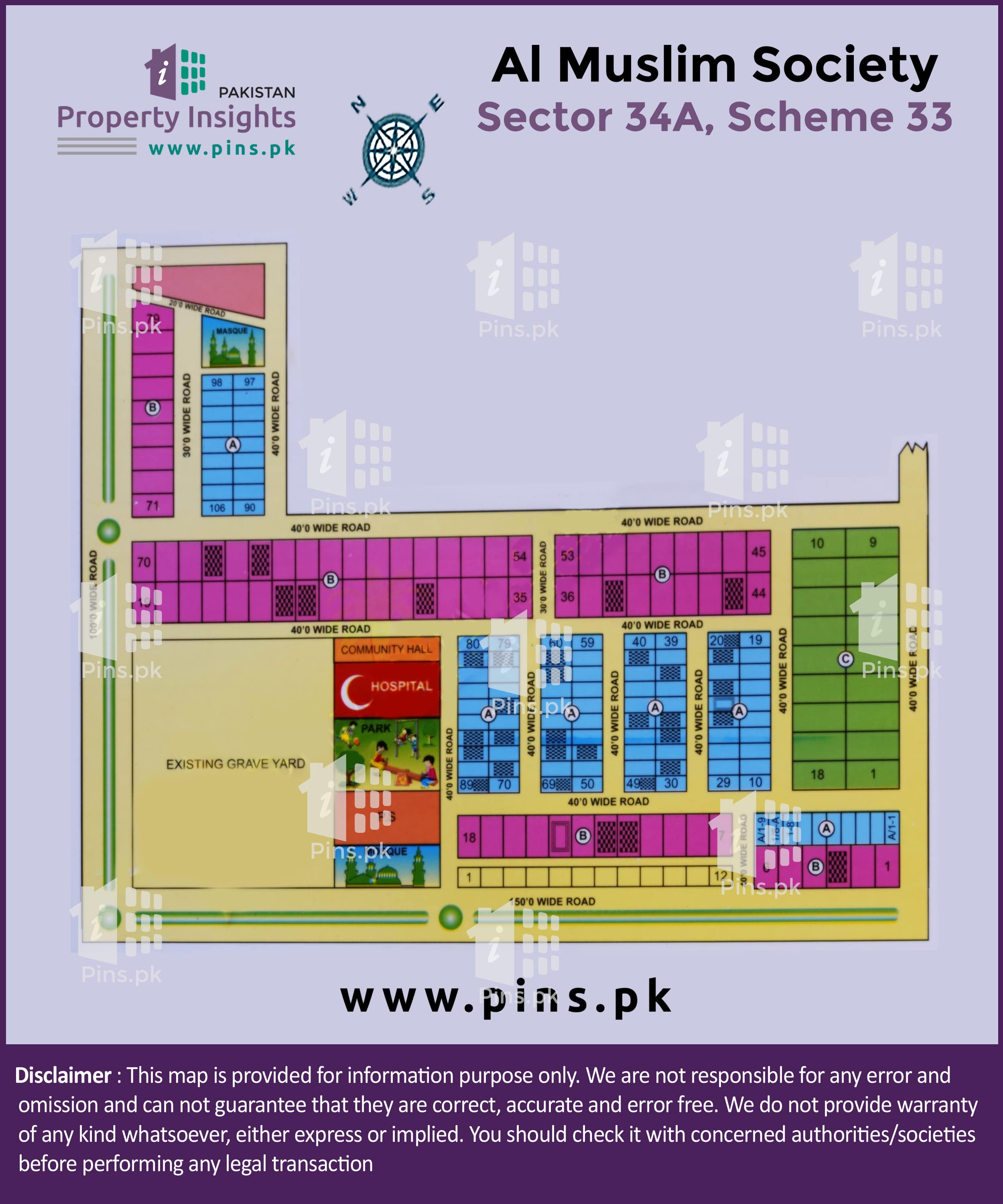View High Resolution Project / Society Maps / Siteplan of AlMuslim
