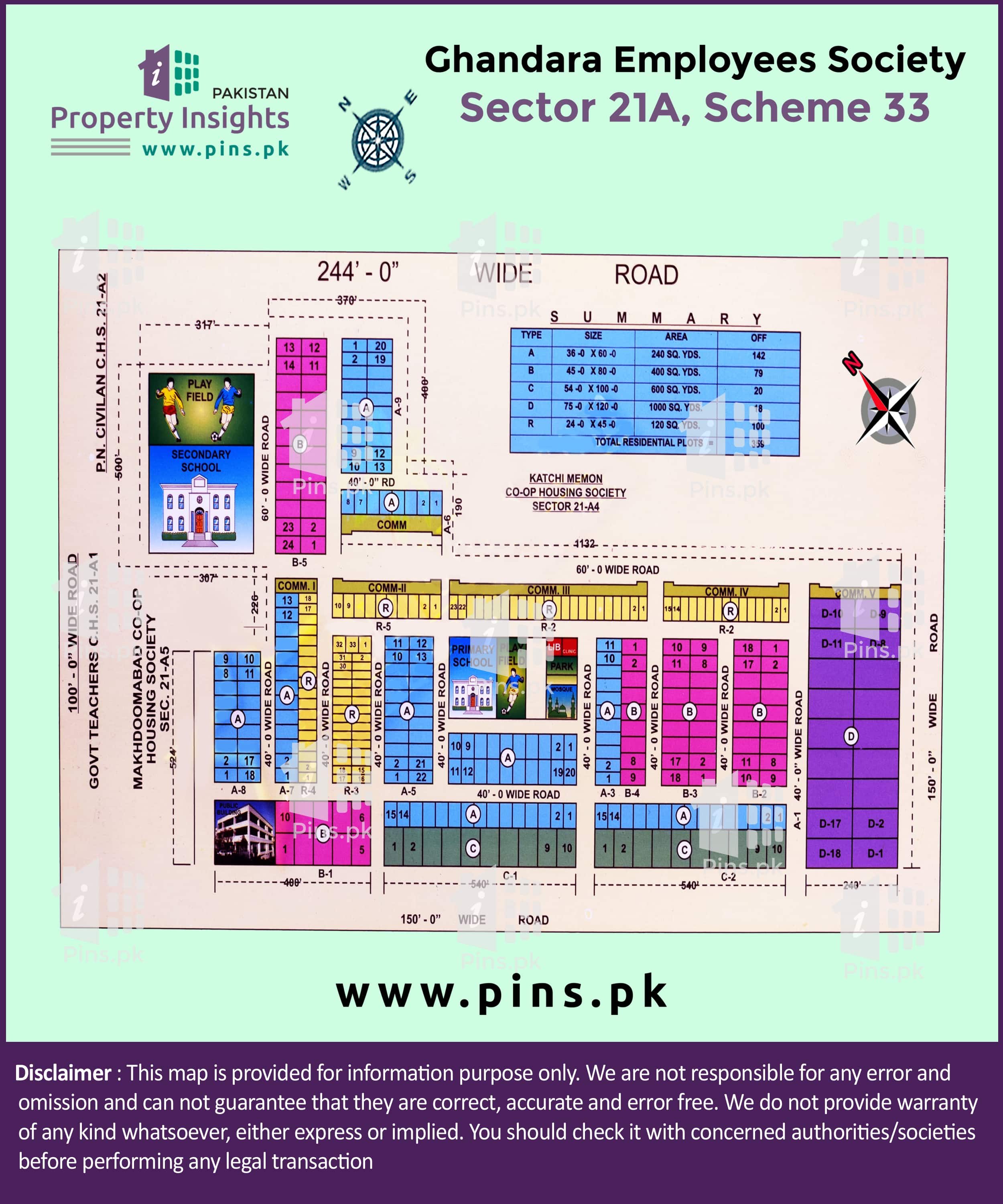 Karachi Cooperative Housing Society Map Layout Plan / Siteplan Map Of Ghandara Chs 21-A Ghandhara Cooperative  Housing Society Scheme 33 Karachi.