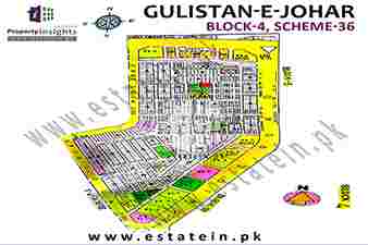 Gulistan-e-Johar Block-4 - Gulistan-e-Johar High Resolution Map
