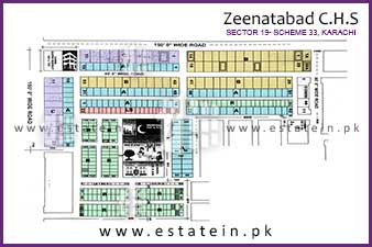 Zeenatabad Cooperative Housing Society High Resolution Map
