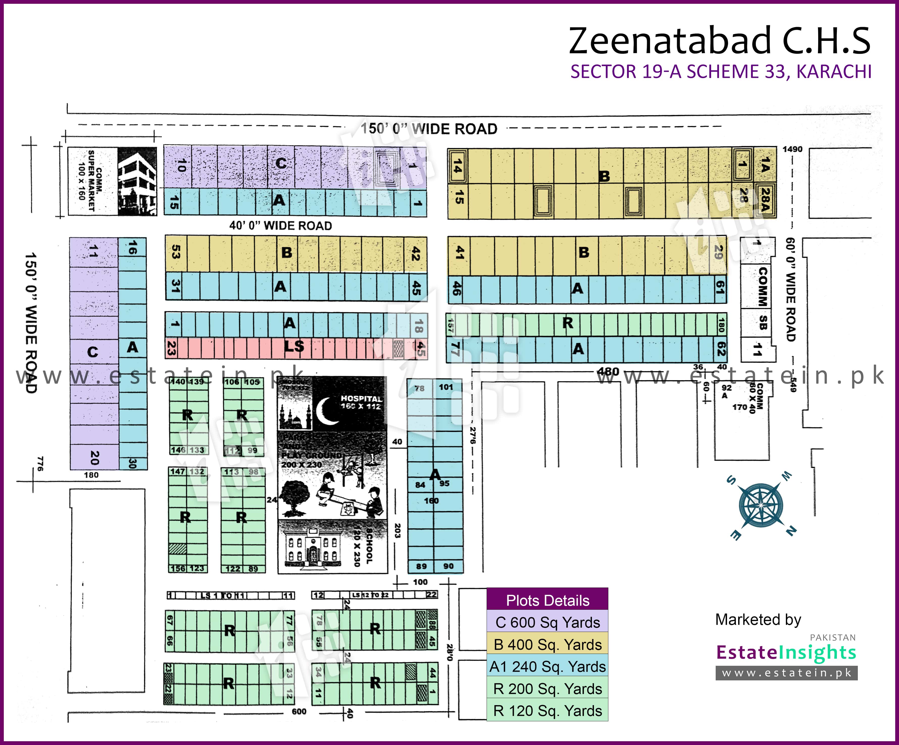 Quetta Town Scheme 33 Karachi Map View High Resolution Project / Society Maps / Siteplan Of Zeenatabad  Cooperative Housing Society Scheme 33 Karachi.