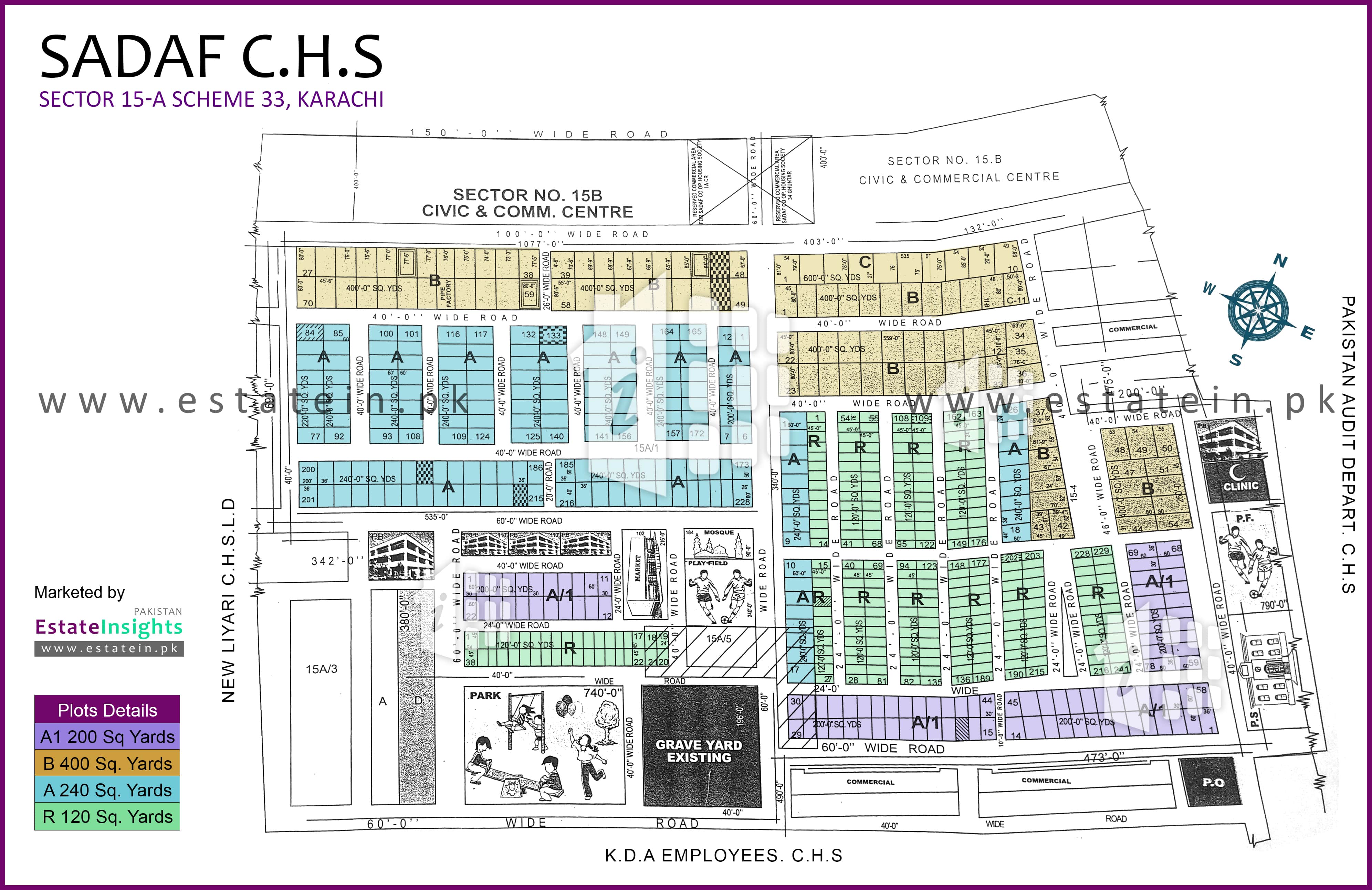 Karachi Cooperative Housing Society Map View High Resolution Project / Society Maps / Siteplan Of Sadaf Cooperative  Housing Society Scheme 33 Karachi.