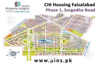 Citi Housing Faisalabad Phase 1 High Resolution Map