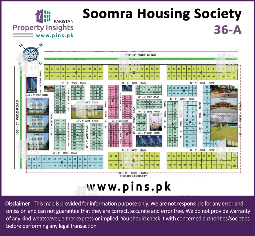 View High Resolution Project / Society Maps / Siteplan of Soomra
