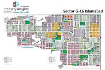 Sector G-16 High Resolution Map