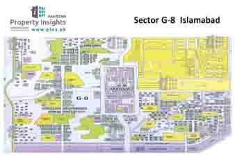 Sector G-8 High Resolution Map