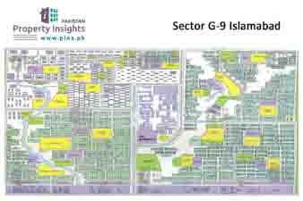 Sector G-9 High Resolution Map