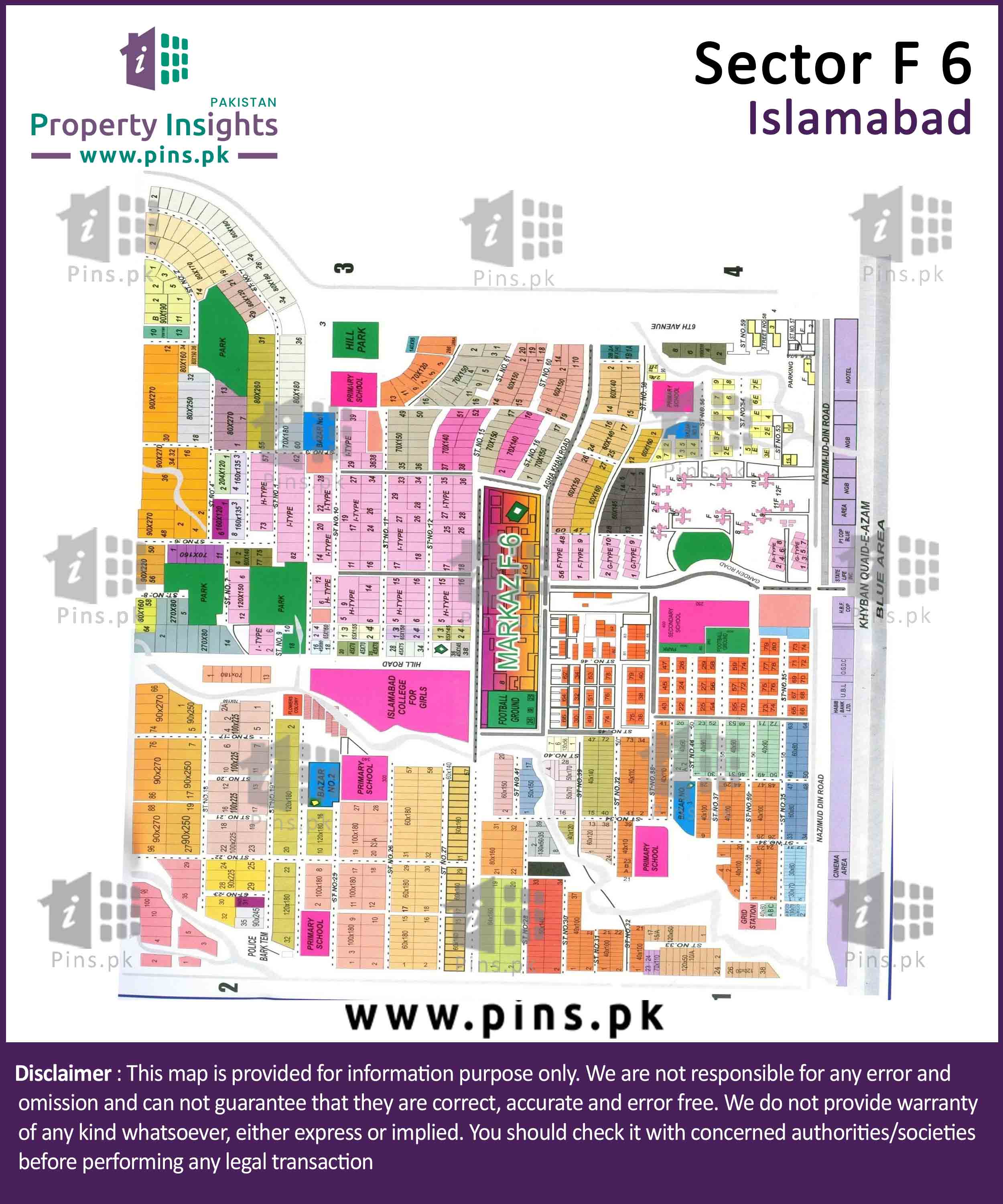 View High Resolution Project / Society Maps / Siteplan of Sector F6