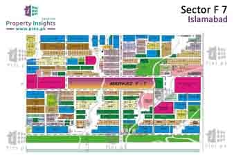 Sector F-7 High Resolution Map