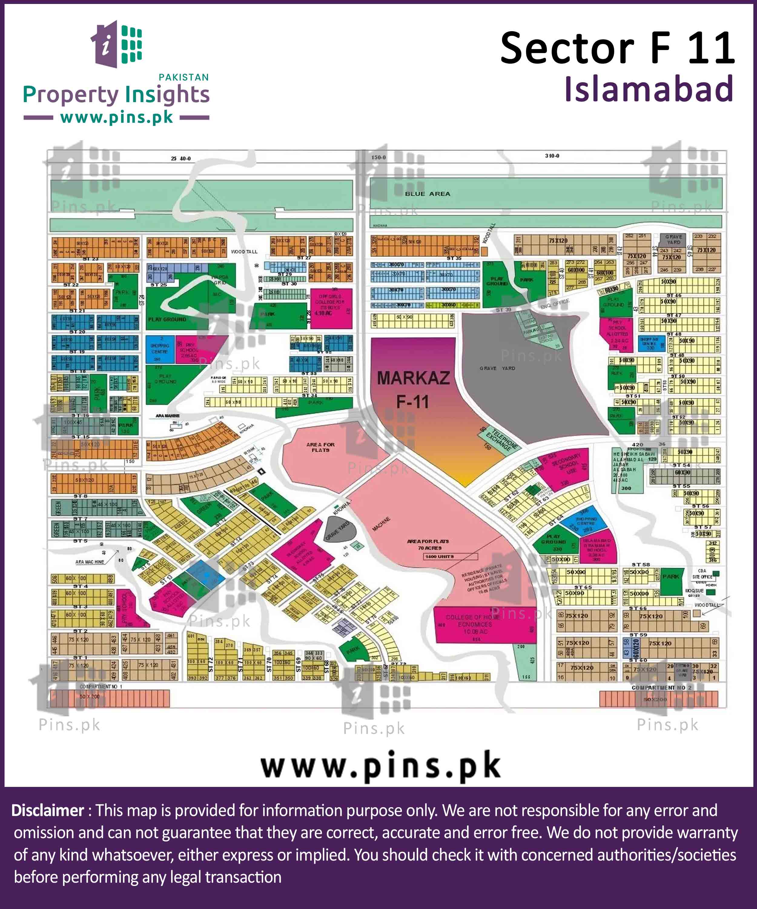 View High Resolution Project / Society Maps / Siteplan of Sector F11