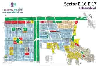 Sector E-16 High Resolution Map
