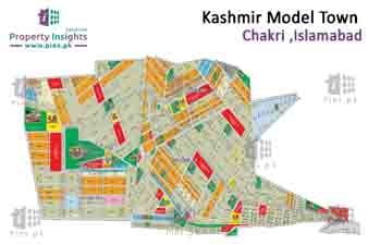 Kashmir Model Town - Chakri Road High Resolution Map
