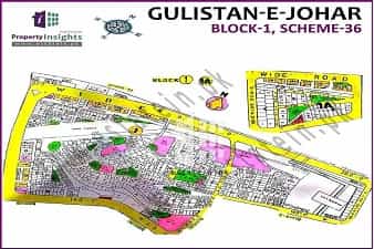 Gulistan-e-Johar Block-1 - Gulistan-e-Johar High Resolution Map