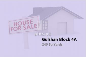 240 yards Corner House for Sale in Gulshan-e-Iqbal Block 4A