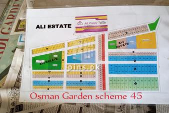 600 sq yards plot for sale in Osman Garden Scheme 45 Karachi